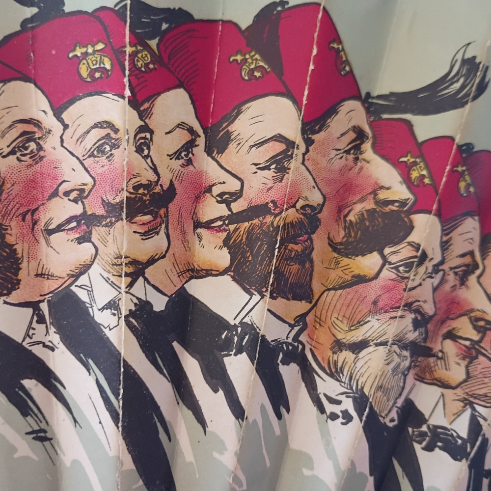 ANTIQUE SHRINERS Decorative Hand Fan - Picture 12 of 14